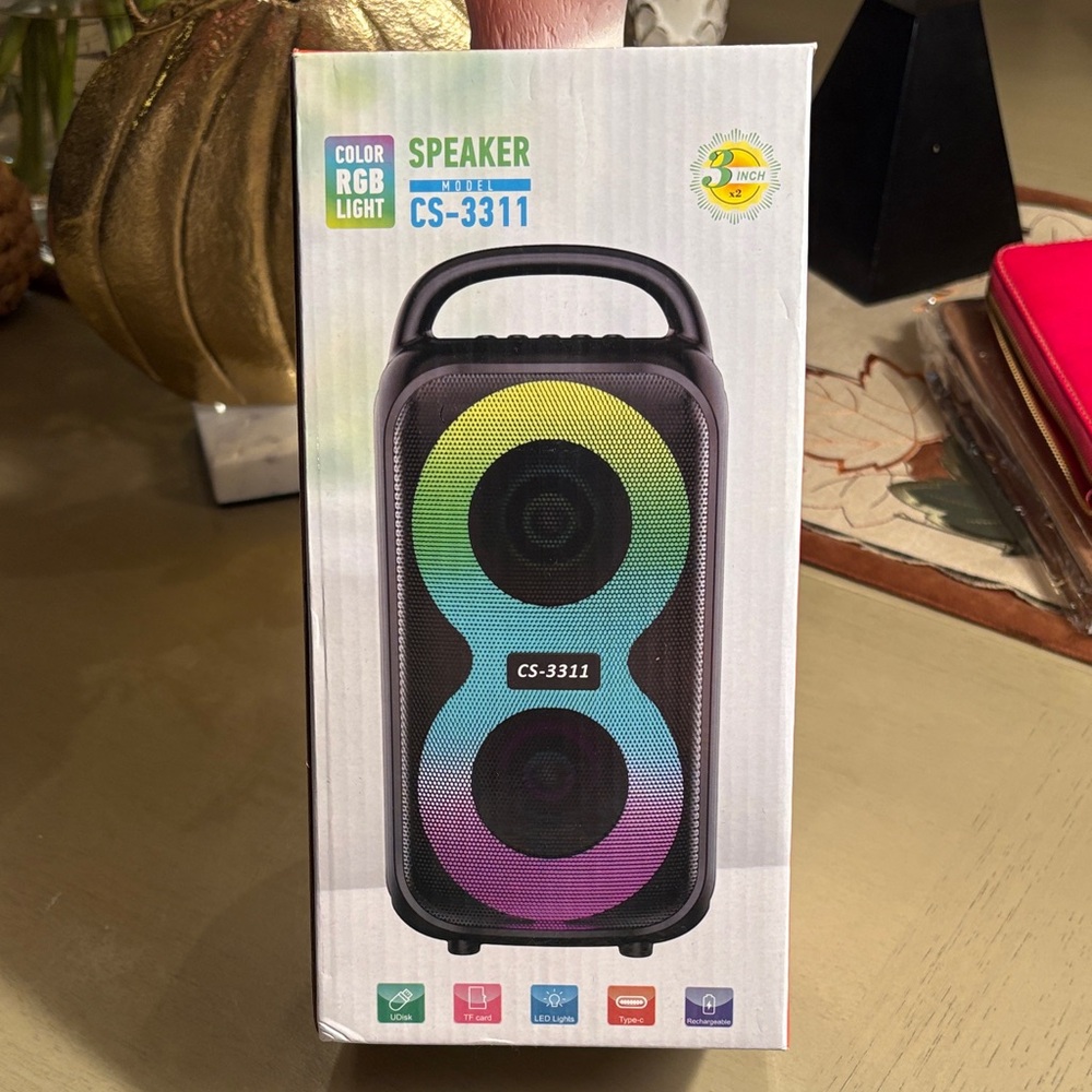 CS-3311 Portable Bluetooth Speaker with RGB Lights
